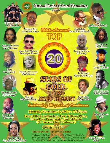 Top 20 Stars of Gold Calypso Award Ceremony