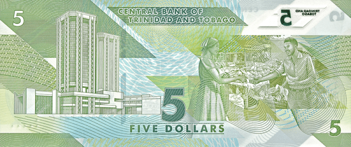 Current Bank Notes - Trinidad and Tobago 5 Dollar
