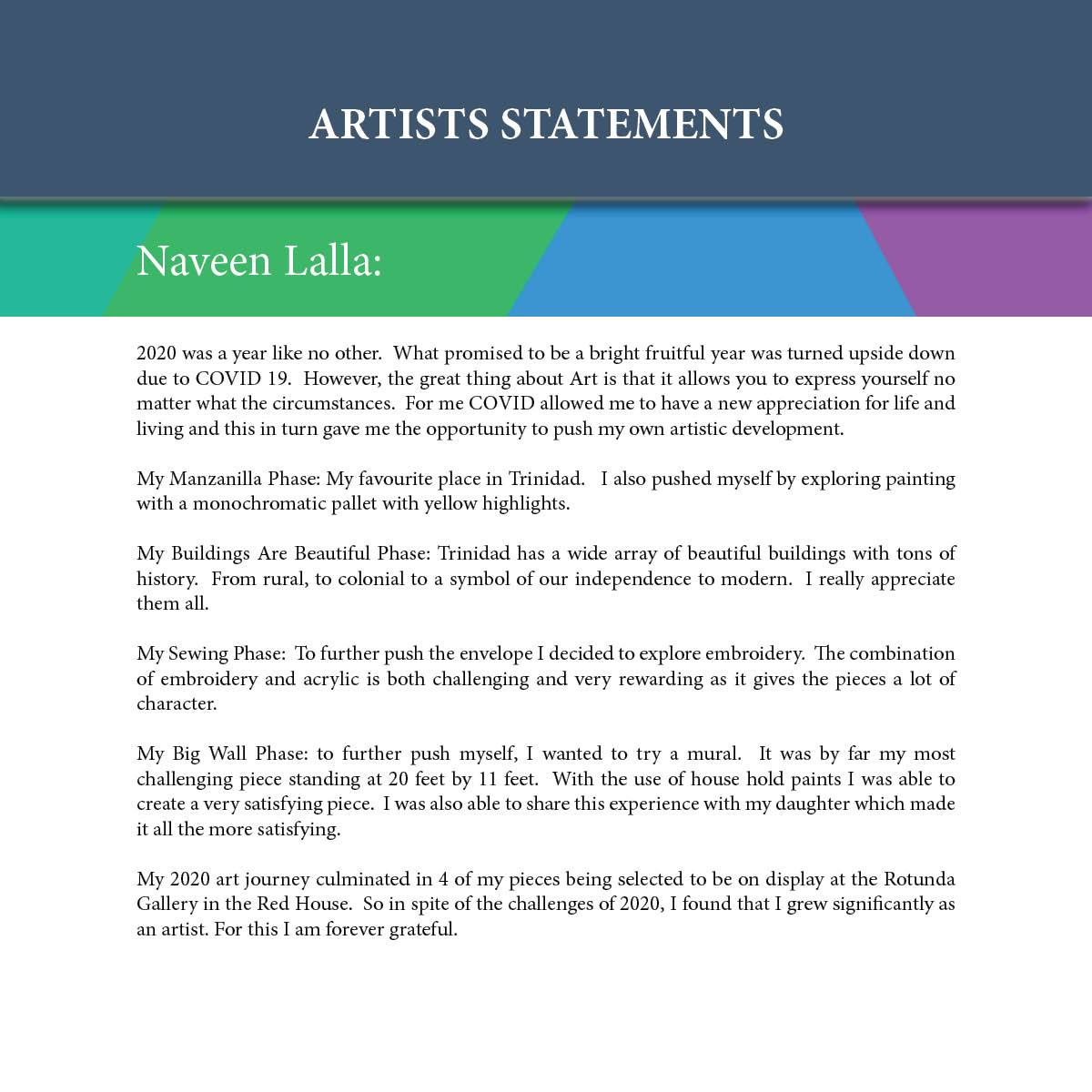 Artists Statements