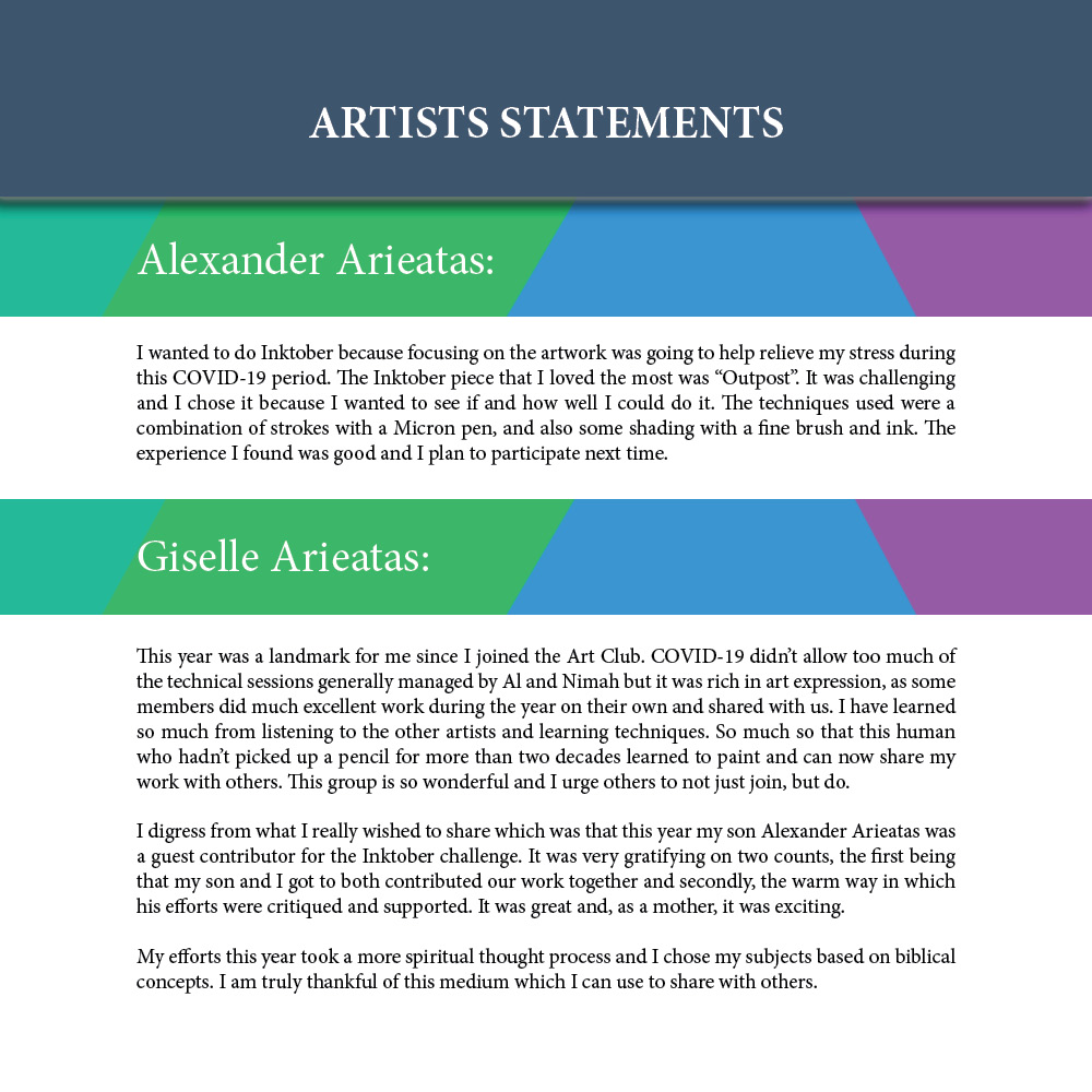 Artists Statements - Alexander Arieatas and Giselle Arieatas