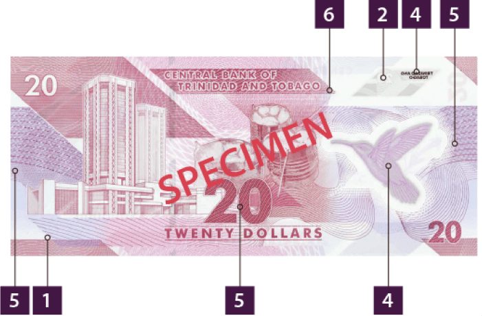 20 Dollar - Back -Trinidad and Tobago